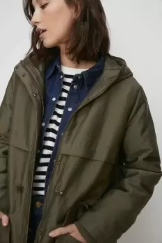 image of Padded Winter Longline Parka Coat