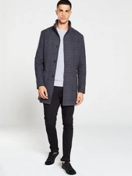 Selected Homme Mosto Wool Mix Coat - Blue/Grey