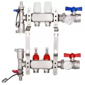 Image of 2-branch Pex Radiant Floor Heating Manifold Set Leak-proof Horizontal Resistant
