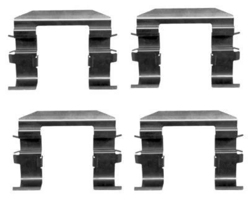 Image of HELLA Brake pad fitting kit HELLA 8DZ 355 204-491