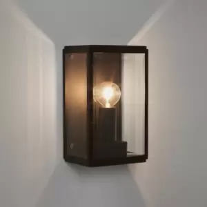 image of Astro Homefield Outdoor Small Wall Lantern Textured Black IP44, E14