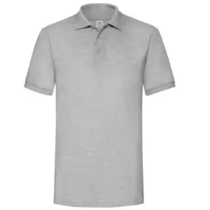 Image of Fruit Of The Loom Mens 65/35 Heavyweight Pique Short Sleeve Polo Shirt (3XL) (Heather Grey)