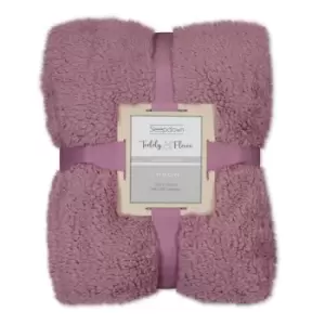 I Saw It First Sleepdown Teddy Borg Fleece Throw Rug - Purple