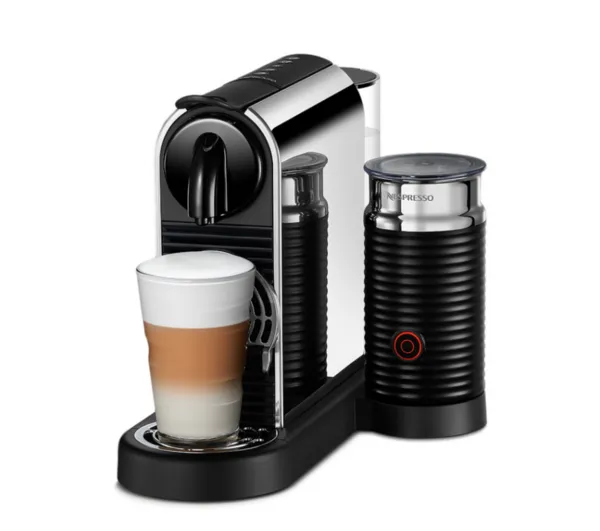 Nespresso CitiZ Platinum & Milk Stainless Steel C121 Coffee Pod Coffee Maker