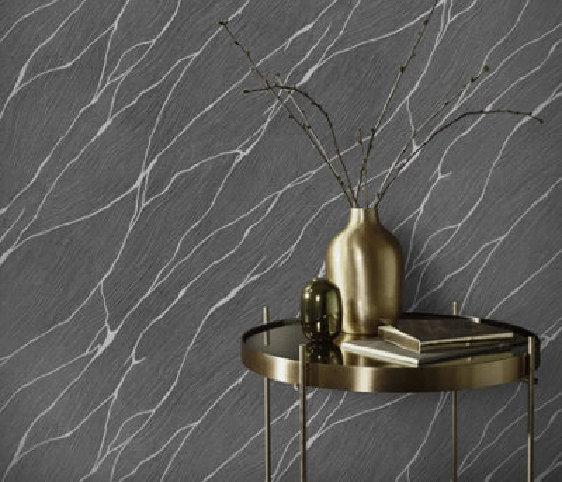 Image of Erismann Opus Calore Vinyl Wallpaper - Black