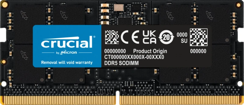 Image of Crucial Crucial CT24G56C46S5 memory module 24 GB 1 x 24 GB DDR5 262-pin SO-DIMM ECC CT24G56C46S5