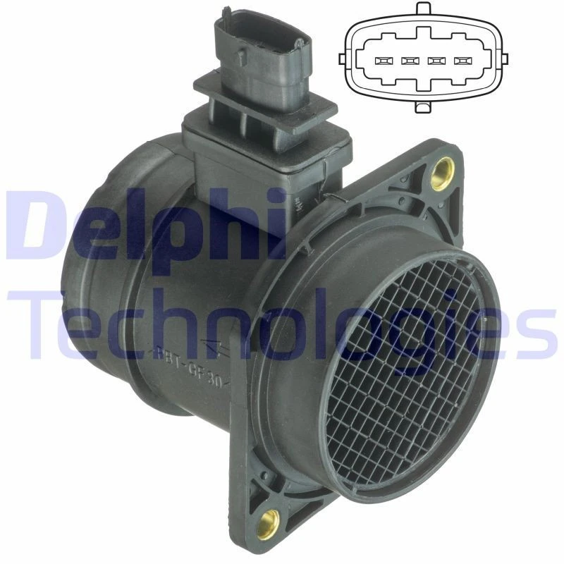 Image of DELPHI Mass air flow sensor DELPHI AF10403-12B1