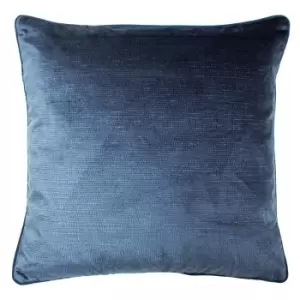 image of Stella Embossed Texture Cushion Navy