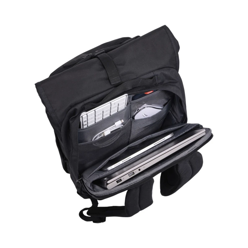 Image of Case Logic Mens Roll Up Laptop Backpack in Black Male One Size