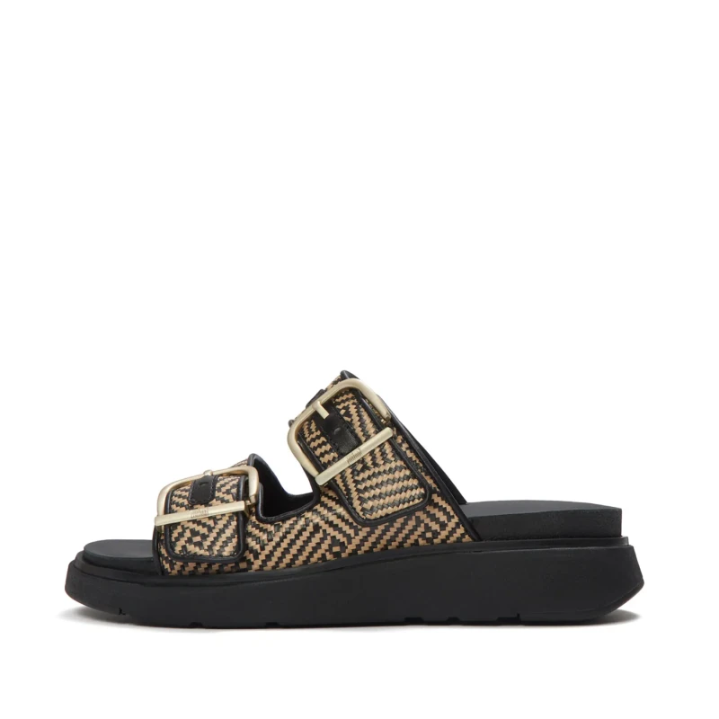 Image of FitFlop Wedge Sandals with Buckle Women FitFlop Gen-FF Noir Female 37