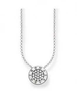 Image of Thomas Sabo Sterling Silver Classic Logo Cubic Zirconia Pendant, One Colour, Women