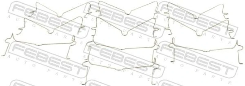 Image of Spring, disc brake pad FEBEST 0103-002-PCS10