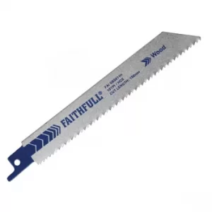 Image of Faithfull FAISBS811H S811H Sabre Saw Blade Wood 150mm 10 TPI (Pack...