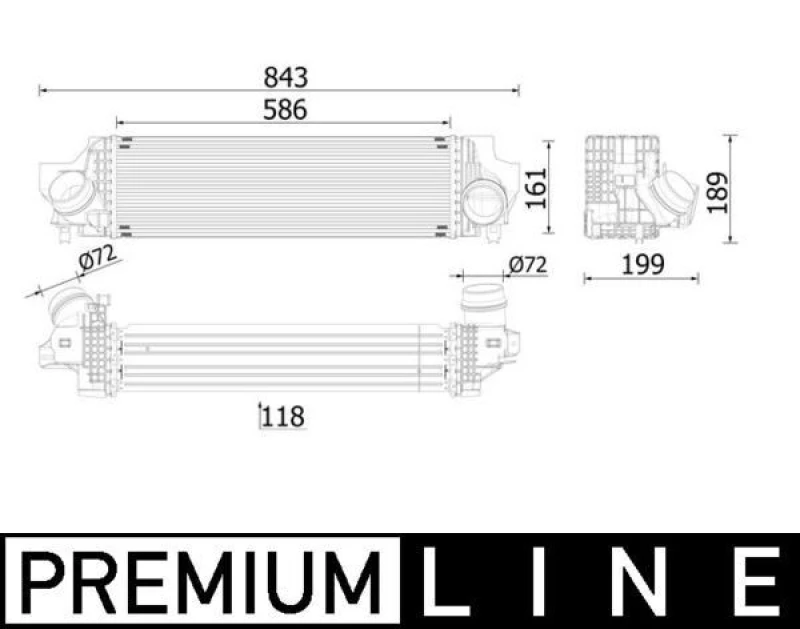 Image of Intercooler MAHLE CI 610 000P