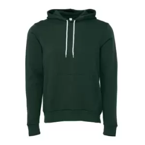 image of Bella + Canvas Unisex Pullover Polycotton Fleece Hooded Sweatshirt / Hoodie (S) (Forest Green)