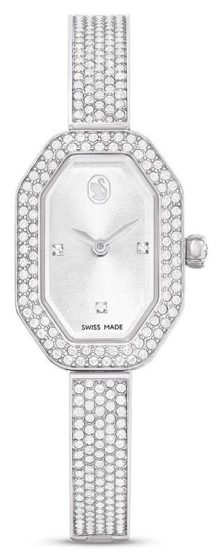 Image of Swarovski 5672977 Womens Dextera Bangle (20mm) Silver Dial Watch