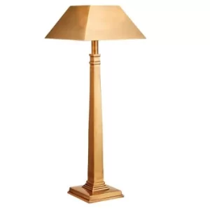 Image of Farley 1 Light Table Lamp Solid Mellow Brass, E27