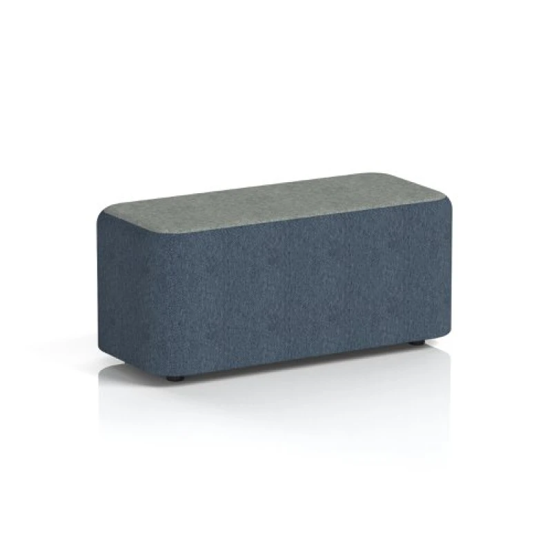 Image of Harlestone Small Rectangular Office Breakout Stool in Rivet Fabric - Crucible Body Prime Top
