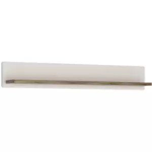 Image of Furniture To Go - Toledo wallshelf in White and Oak - Alpine White with high gloss fronts and Stirling Oak