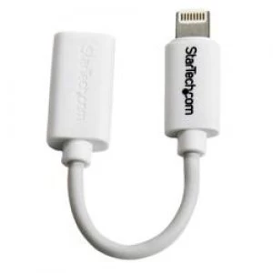 image of StarTech.com White Micro USB to Apple 8-pin Lightning Connector Adapter for iPhone / iPod / iPad