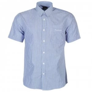 image of Pierre Cardin Short Sleeve Shirt Mens - Blue/Wht Stripe