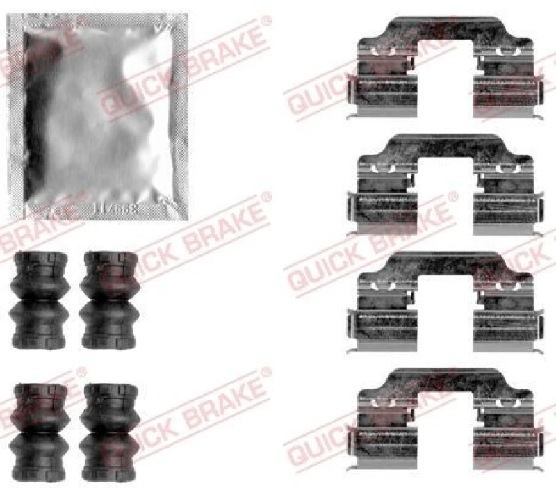 Image of QUICK BRAKE Brake pad fitting kit QUICK BRAKE 109-1858