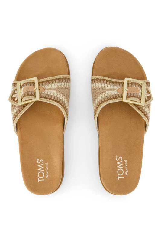 Image of Toms Womens Marin Slides Sandal Dark Beige Size: 7 Beige Female 7