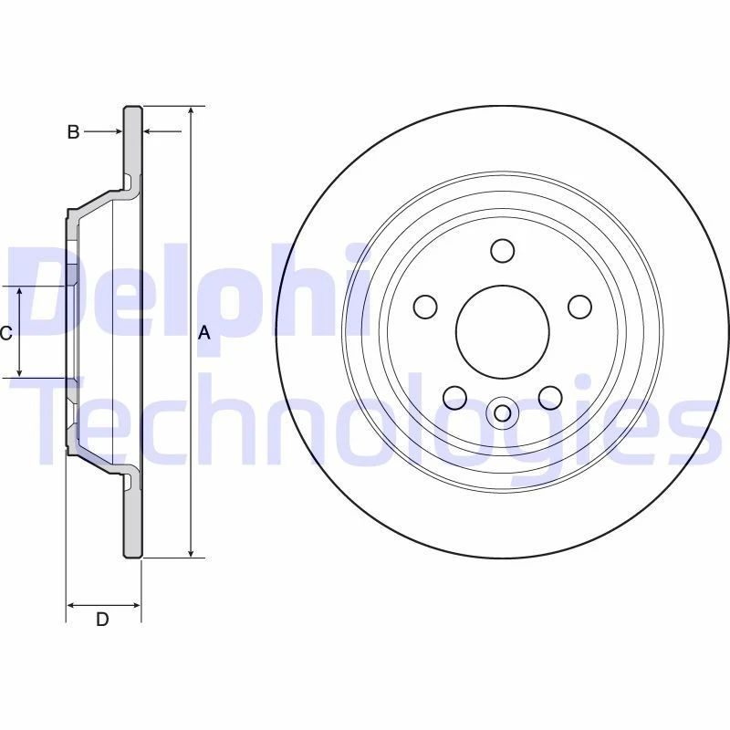 Image of DELPHI Brake disc DELPHI BG4804C