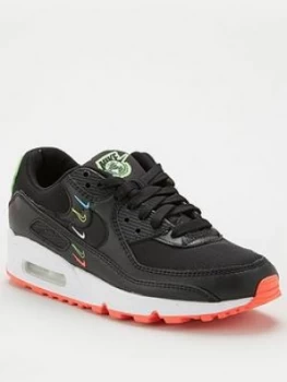 Image of Nike Air Max 90 Se Trainers - Black/Green