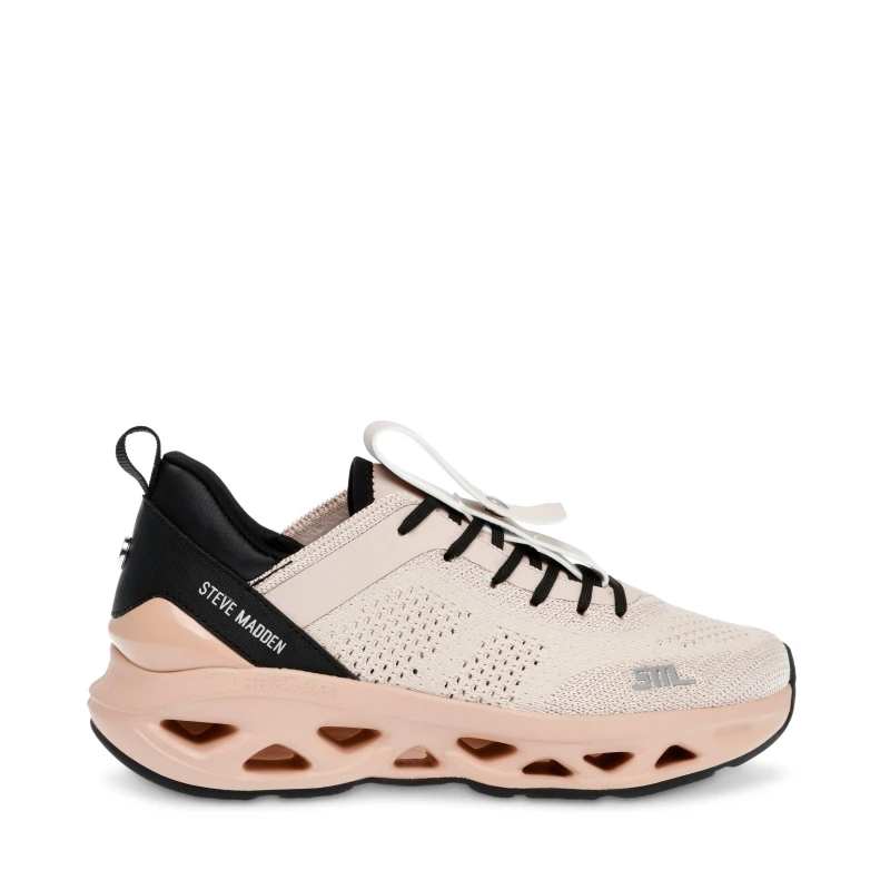 Image of Steve Madden Womens Surge Low-Top Trainers Blk/Blush female 3 (36)