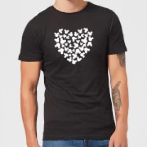 Disney Mickey Mouse Heart Silhouette T-Shirt - Black - XXL