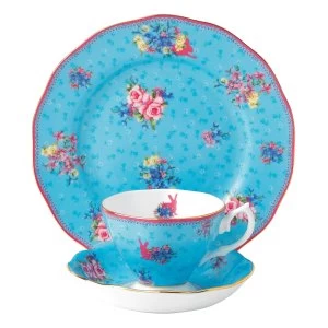 image of Royal Albert Honey Bunny Teacup Saucer 20cm Plate Set