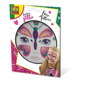 Image of SES CREATIVE Butterfly Fashion Temporary Glitter Face Tattoos
