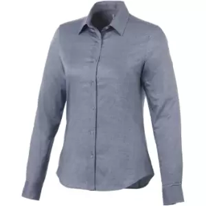 image of Elevate Vaillant Long Sleeve Ladies Shirt (XS) (Navy)