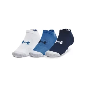 image of Under Armour Unisex Heatgear No Show 3pk Academy Socks M