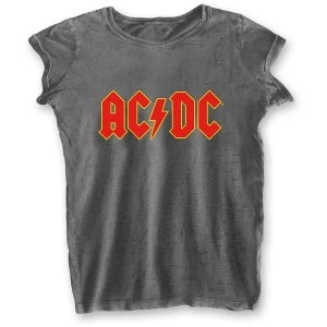 Image of AC/DC - Logo Ladies Large T-Shirt - Grey