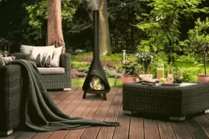 Image of Tower Comet Chiminea - Black