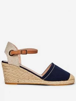 image of Dorothy Perkins Wide Fit Rose Espadrilles - Navy