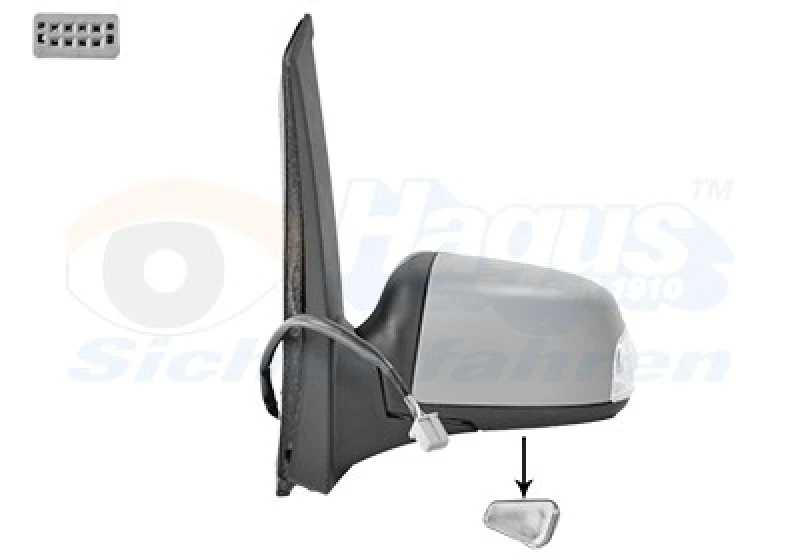 Image of VAN WEZEL Wing mirror VAN WEZEL 1864827