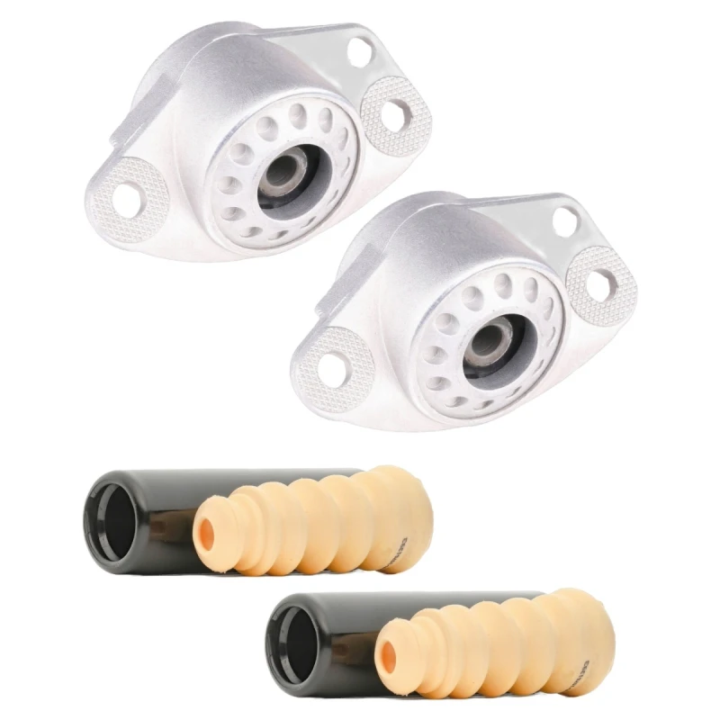 Image of STARK SKSS-0671750 Top strut mount Rear Axle, with protective cap/bellow Elastomer Suspension Strut Support Bearing (1180)
