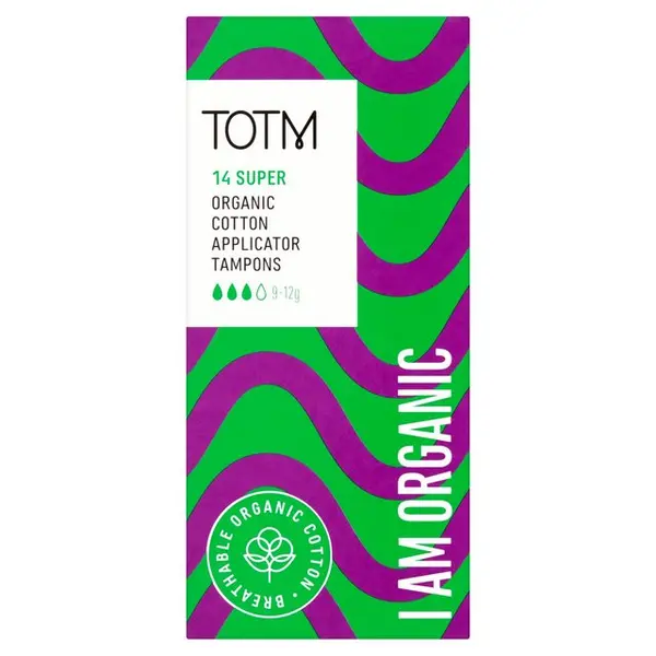 Image of Totm Organic Cotton Applicator Tampons Super, 14 per Pack