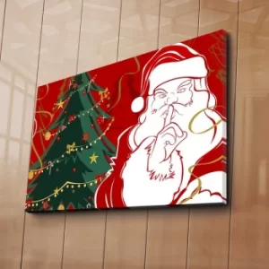 Image of 4570YYC-008 Multicolor Decorative Canvas Painting Santa Quiet