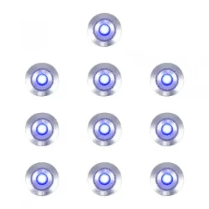 Image of 10 x 15mm Minisun Blue LED Decking Lights