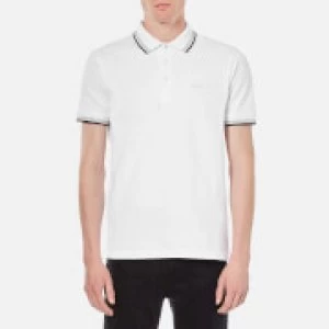 Image of Hugo Boss Athleisure Paddy Tipped Collar Polo Shirt White Size 2XL Men
