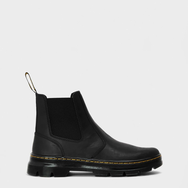 Image of Dr. Martens Embury Wyoming Leather Unisex Chelsea Boots - Black - Size:UK 10