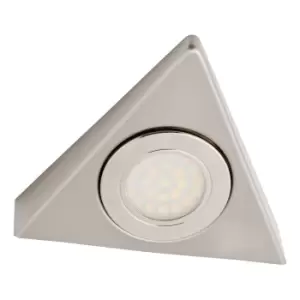 image of Culina Faro LED Triangular Under Cabinet Light 1.5W Tri-Colour CCT Opal and Satin Nickel