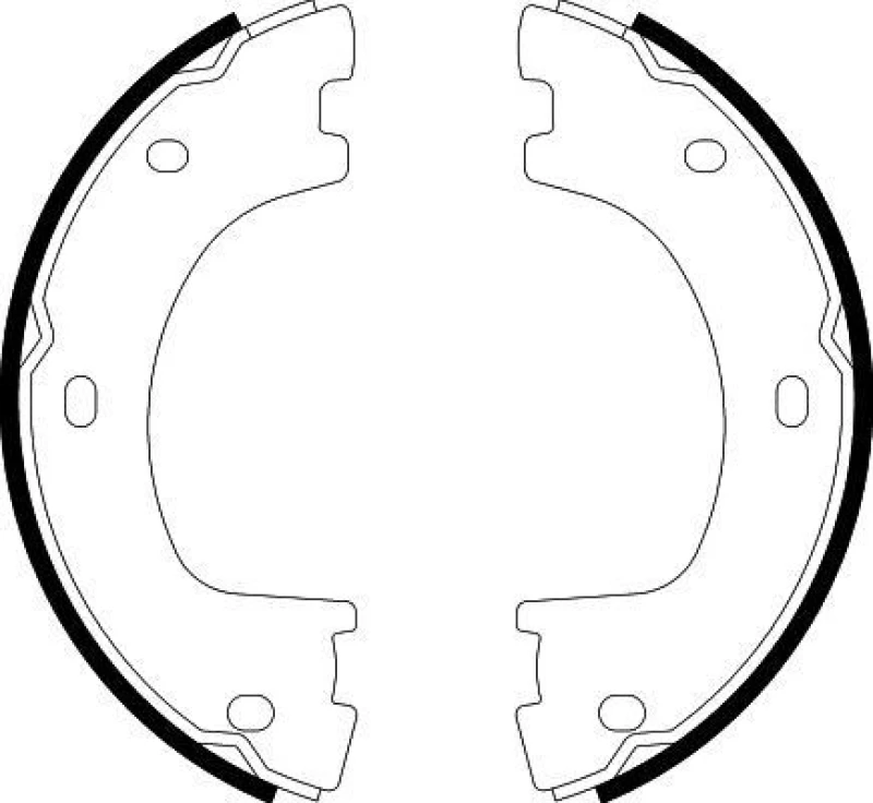Image of HELLA Handbrake shoes HELLA 8DA 355 050-071