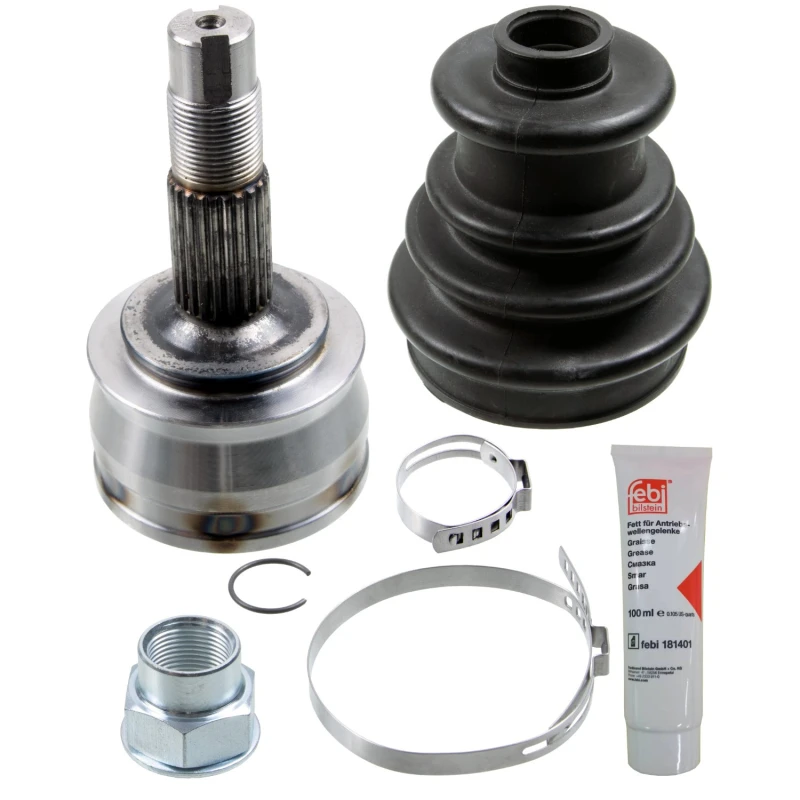 Image of FEBI BILSTEIN 185921 CV Joint Front Axle Right, with nut, with grease Joint Kit,drive shaft (5)