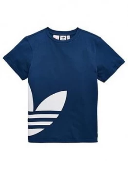 Image of Boys, adidas Originals Big Trefoil Tee - Marine, Size 13-14 Years