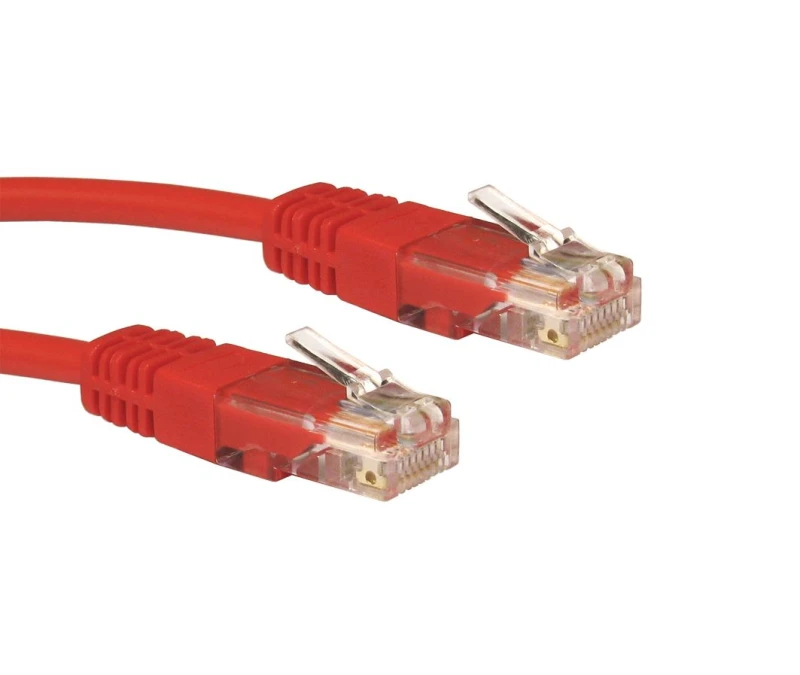 Image of Cables Direct 10m Cat5e networking cable Red U/UTP (UTP)